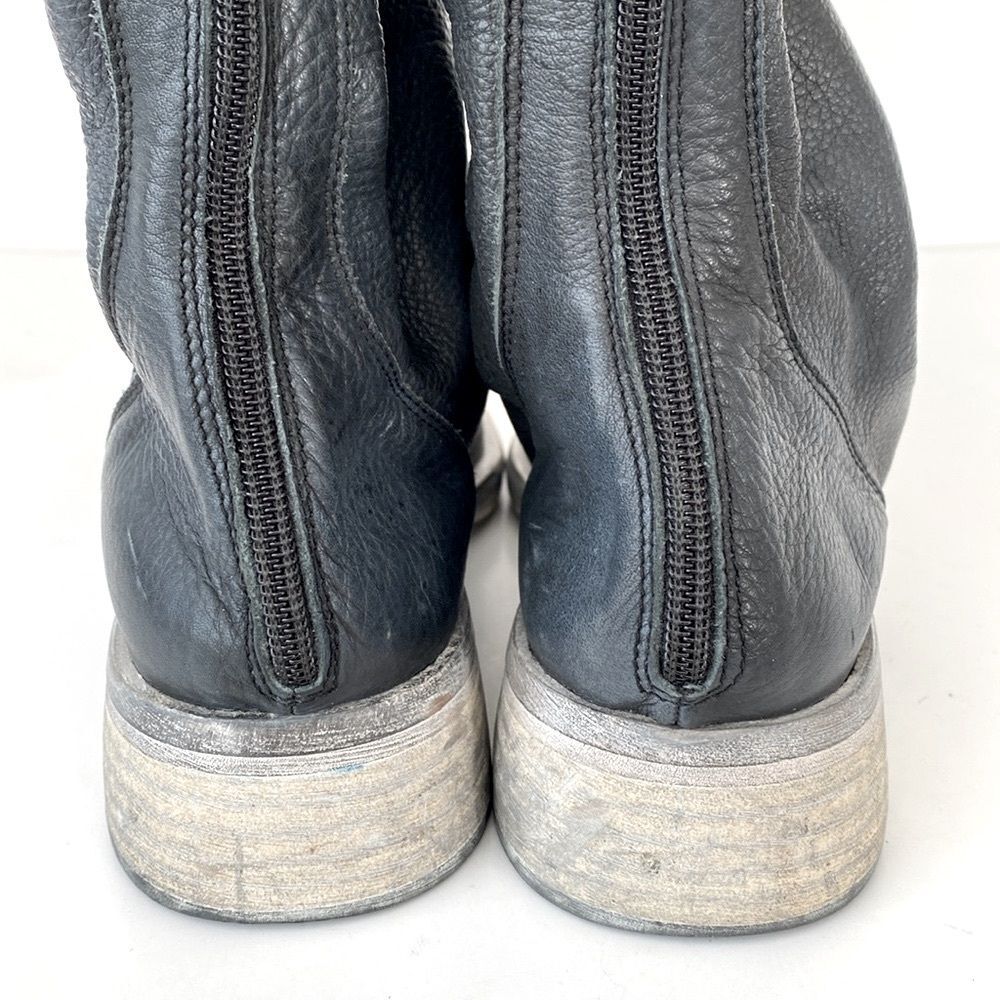 Free People Black Leather Combat Moto Boots Relaxed Shaft Slouchy sz 8 Boho Chic - Picture 5 of 16